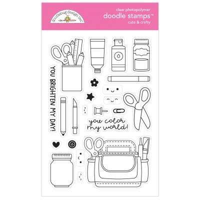Doodlebug Cute & Crafty Clear Stamps - Cute & Crafty